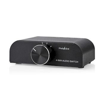 Analoge Audio-Switch 4-Poorts poort(en) Input: 1x 3,5 mm Audio-Input / - Nedis