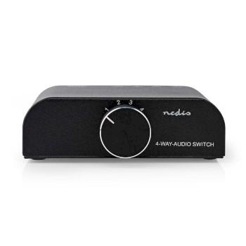 Analoge Audio-Switch 4-Poorts poort(en) Input: 1x 3,5 mm Audio-Input / - Nedis