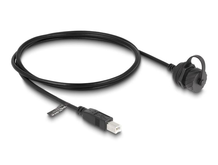 Delock Kabel USB 2.0 Type-B Stekker naar USB 2.0 Type-B Aansluiting voor installatie