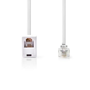 Telecomverlengkabel RJ11 Male RJ11 Female 10.0 m Kabel design: - Nedis