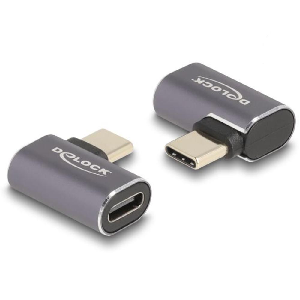 USB-C verloopstekker USB4 voor data, video en laden haaks