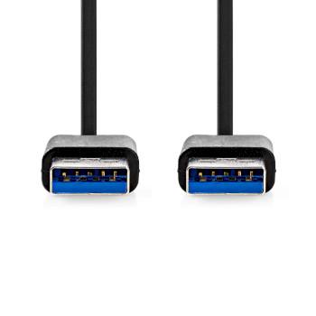 USB-Kabel USB 3.2 Gen 1 USB-A Male USB-A Male 5 Gbps Vernikkeld - Nedis