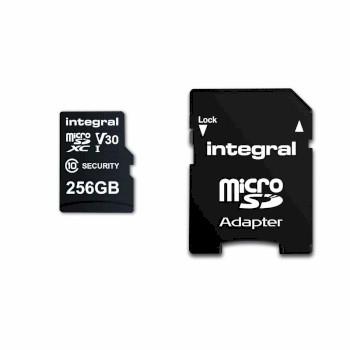 256 GB beveiligingscamera microSD-kaart voor dashcams, home cams, CCTV, - Integral