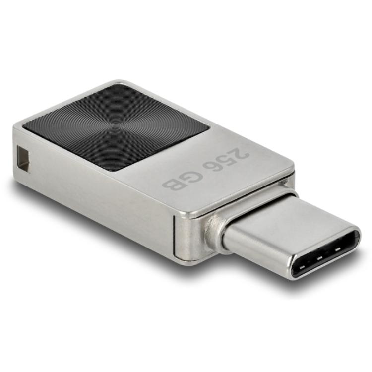 Delock Mini USB 5 Gbps USB-C™-geheugenstick 256 GB - metalen behuizing