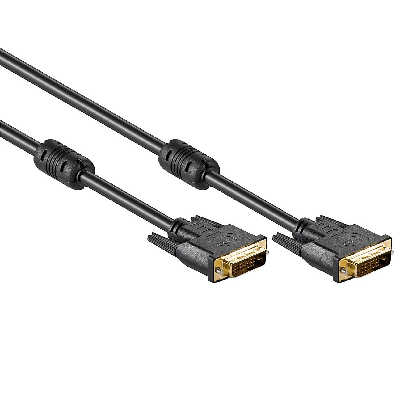 DVI-D kabel - Versie: Dual link (24+1 polig) Aansluiting 1: DVI-D male ...