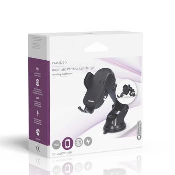 Draadloze Autolader Qi gecertificeerd 7.5 / 10 / 15 W 1.5 / 1.67 / 2 - Nedis
