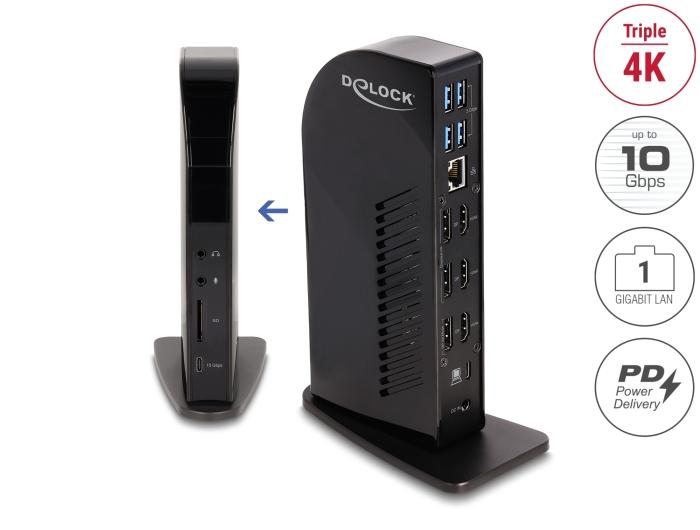 Delock USB Type-C™ Triple Display Dockingstation met DisplayLink® 4K /