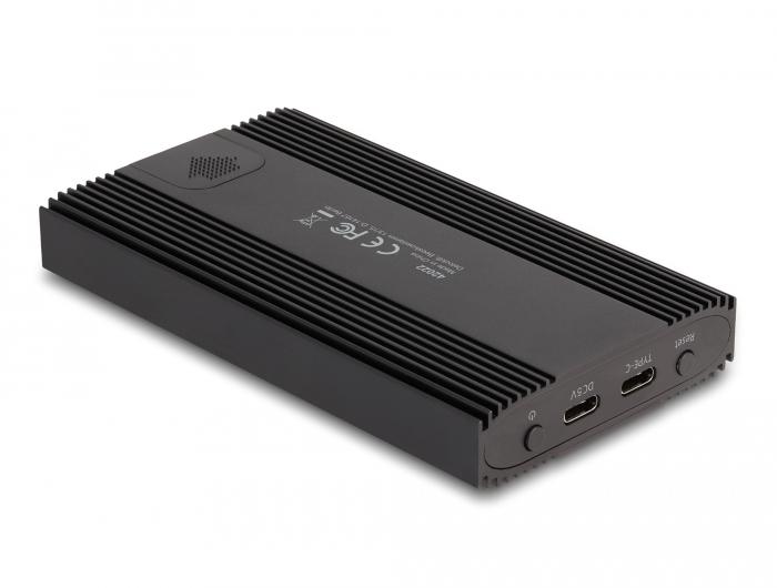 Delock externe behuizing USB 20 Gbps voor 2 x M.2 NVMe PCIe SSD met USB-type