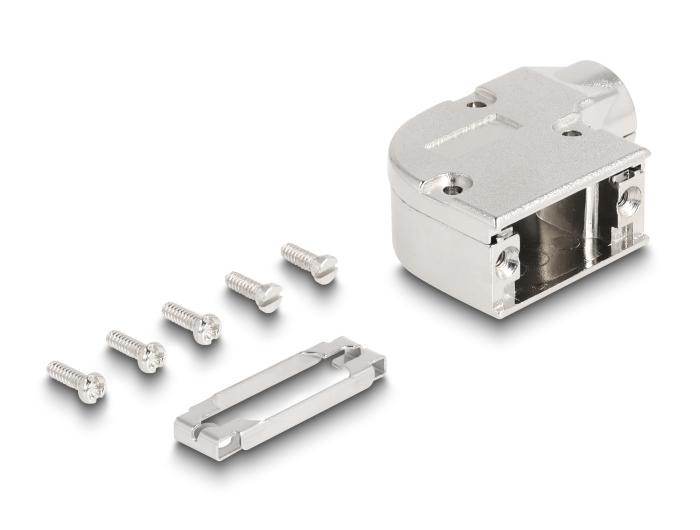 Delock D-Sub behuizing voor 9-polige stekker/bus met metalen beugel 90