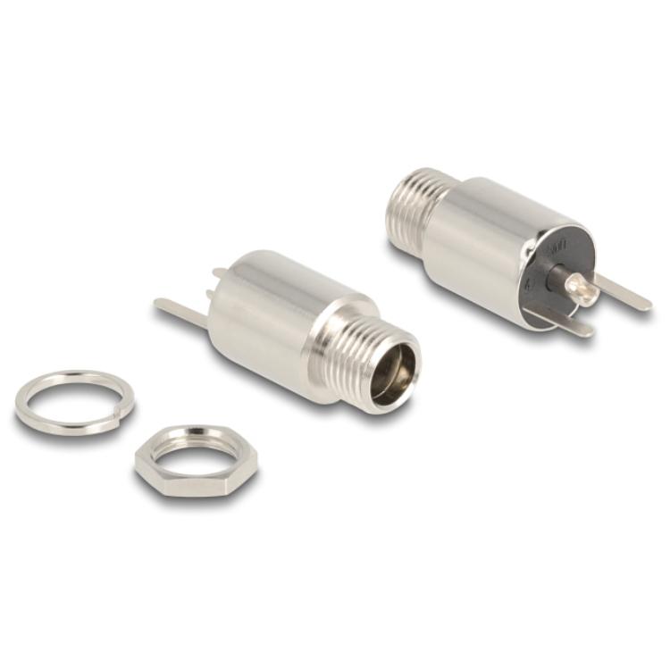Delock Stekker DC 5,5 x 2,1 mm Bus voor installatie, soldeeruitvoering - rond