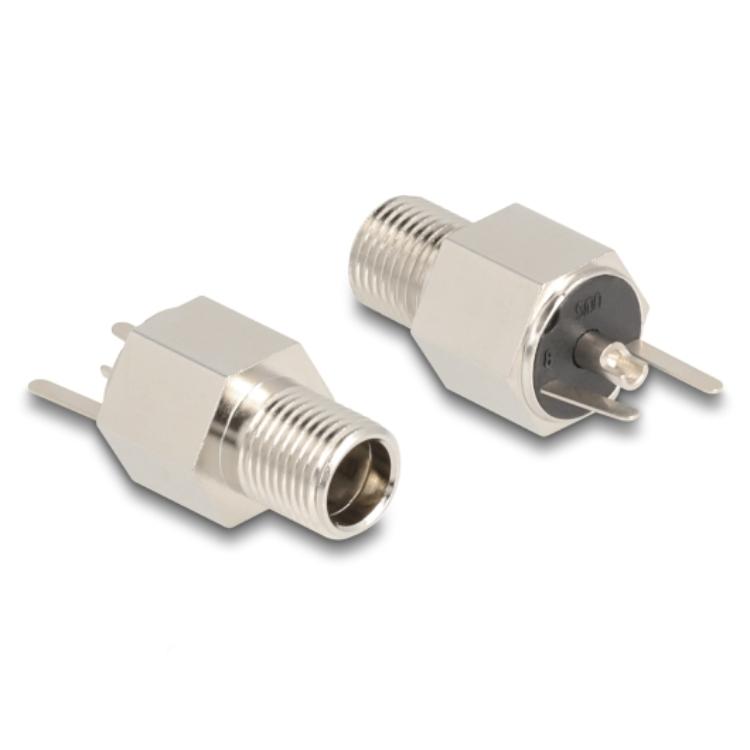 Delock-connector DC 5,5 x 2,5 mm-aansluiting voor installatie-soldeerversie - zeshoekig