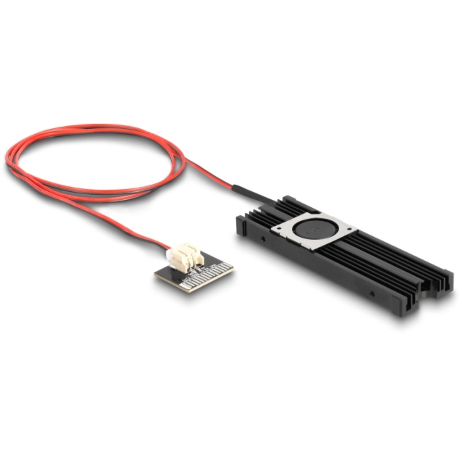 Delock koellichaam met ventilator voor M.2 SSD 2280 zwart