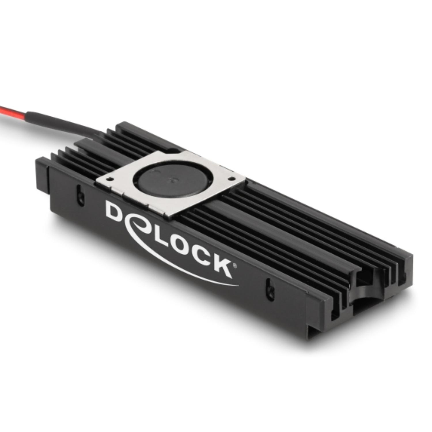 Delock koellichaam met ventilator voor M.2 SSD 2280 zwart