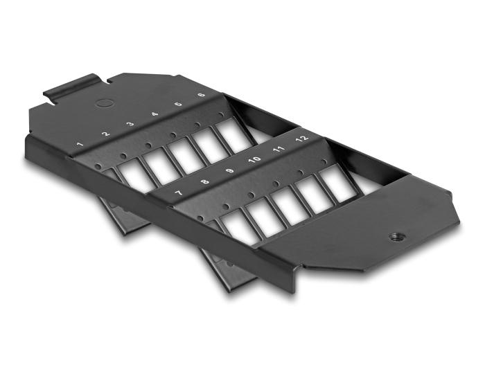 Delock Glasvezelhouder voor vloertank 12-poorts voor SC Simplex / LC Duplex Ku
