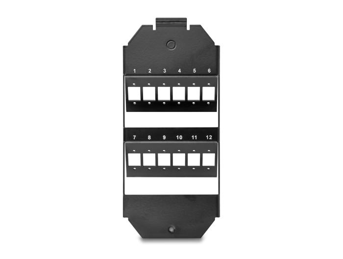 Delock Glasvezelhouder voor vloertank 12-poorts voor SC Simplex / LC Duplex Ku
