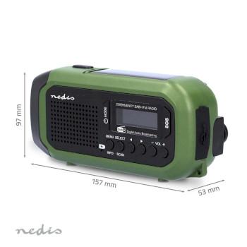 Noodradio Draagbaar Model DAB+ / FM Batterij Gevoed / Handslinger / - Nedis