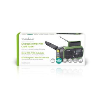 Noodradio Draagbaar Model DAB+ / FM Batterij Gevoed / Handslinger / - Nedis