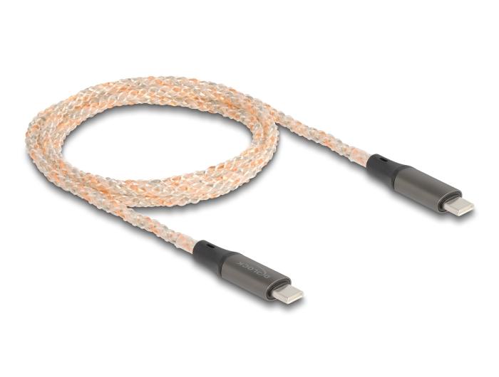 Delock USB 2.0-kabel USB Type-C™ Stekker naar Stekker PD 3.0 100 W met RGB