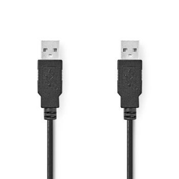 USB-Kabel USB 2.0 USB-A Male USB-A Male 480 Mbps Vernikkeld - Nedis