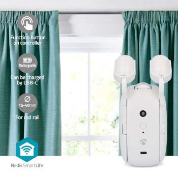 SmartLife Gordijnrobot Stangrail Horizontale gordijnen Batterij - Nedis