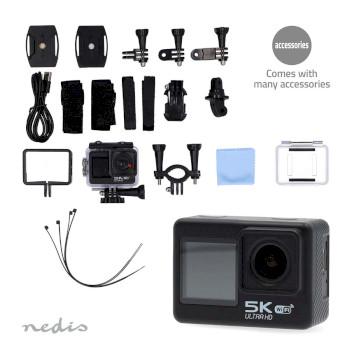 Action Cam Dubbel scherm 5K@30fps 16 MPixel Waterbestendig tot: - Nedis