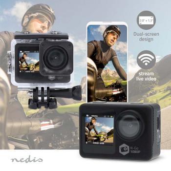 Action Cam Dubbel scherm 1080p@30fps 12 MPixel Waterbestendig tot: - Nedis
