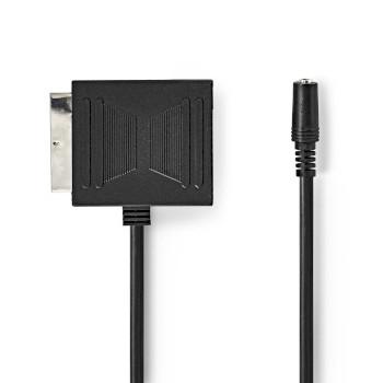SCART-Kabel SCART Male SCART Female / 3,5 mm Female Vernikkeld - Nedis