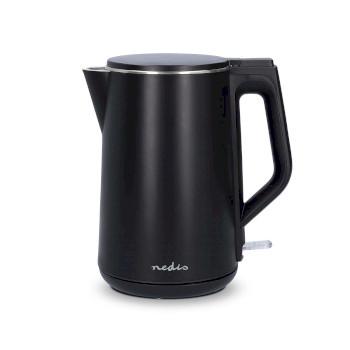 Waterkoker 1.5 l Kunststof Zwart 360 graden draaibaar Verborgen - Nedis