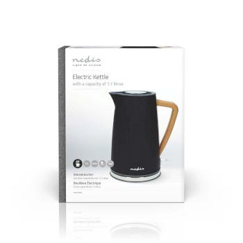 Waterkoker 1.7 l Soft-Touch Zwart 360 graden draaibaar Verborgen - Nedis