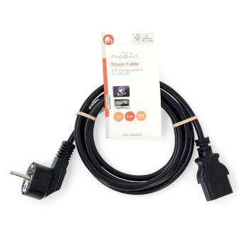 Stroomkabel Type F (CEE 7/7) Male IEC-320-C19 Gehoekt Recht - Nedis