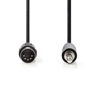 DIN-Audiokabel DIN 5-Pins Male 3,5 mm Male Vernikkeld 2.00 m - Nedis