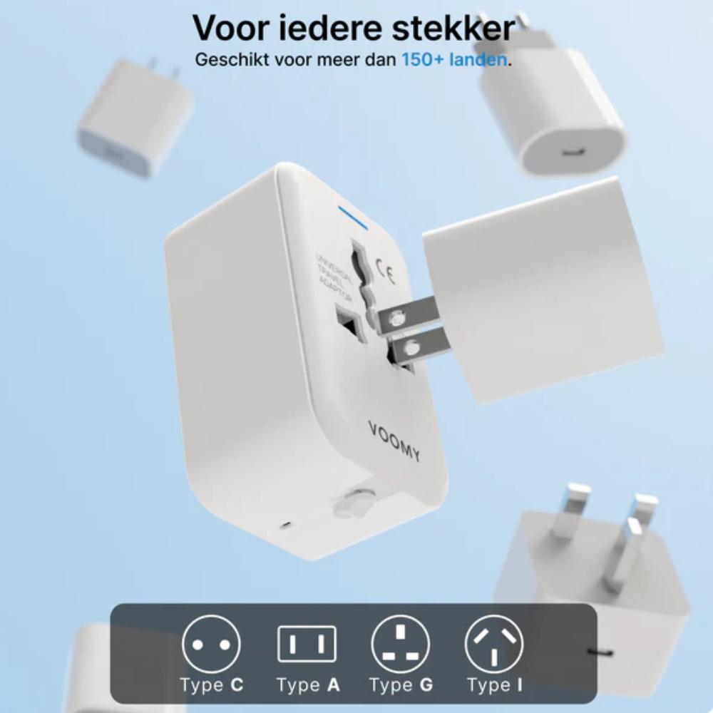 Wereldstekker USA, Europa, Engeland, Australië + meer – USB