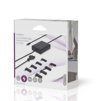 Notebook-Adapter GaN 100 W 5 / 9 / 12 / 15 / 20 V DC 3.0 / 5.0 A - Nedis