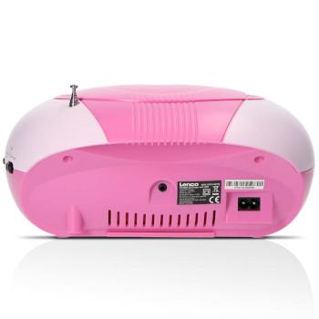 SCD-37 USB Pink Portable FM Radio CD and USB player Pink - Lenco