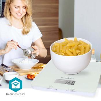 SmartLife-keukenweegschaal Bluetooth® Glas / Kunststof Wit - Nedis