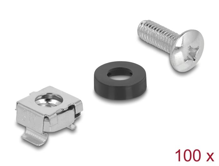 Delock Rackmontage-set voor 10″ en 19″, 100 stuks