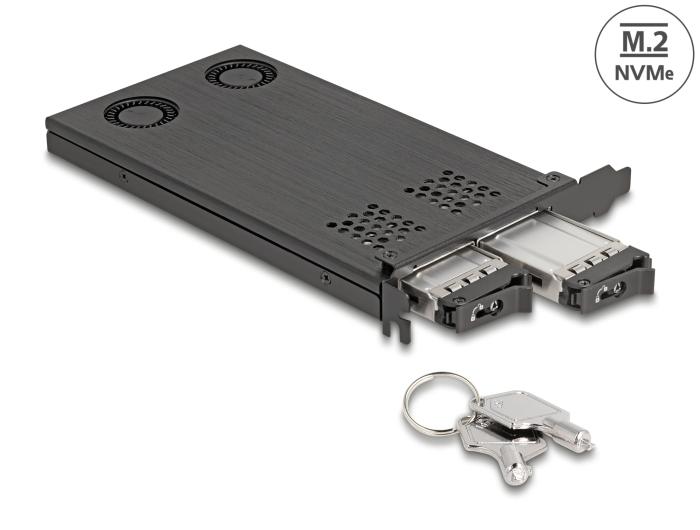 Delock PCI Express x16 kaart wisselframe voor 2 x M.2 NVMe SSD - Bifurca