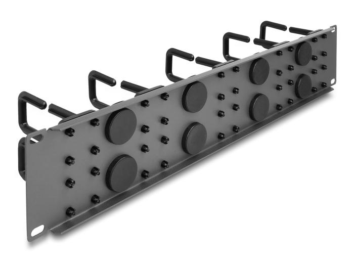 Delock 19″ Kabelmanagement-patchveld met 8 rubberen kabeldoorvoeren