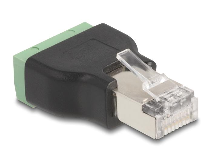 Delock RJ45 Stekker naar Terminalblok Adapter 4-pins