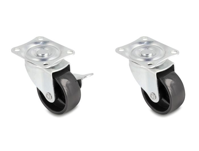 Delock Zwenkwiel Ø 50 mm Draagvermogen tot 90 kg Set 2 x 2 stuks