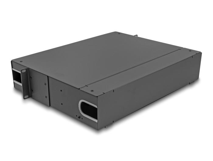 Delock 19″ LWL Patchpanel met kijkvenster, onbeset, 2 HE, donkergrijs