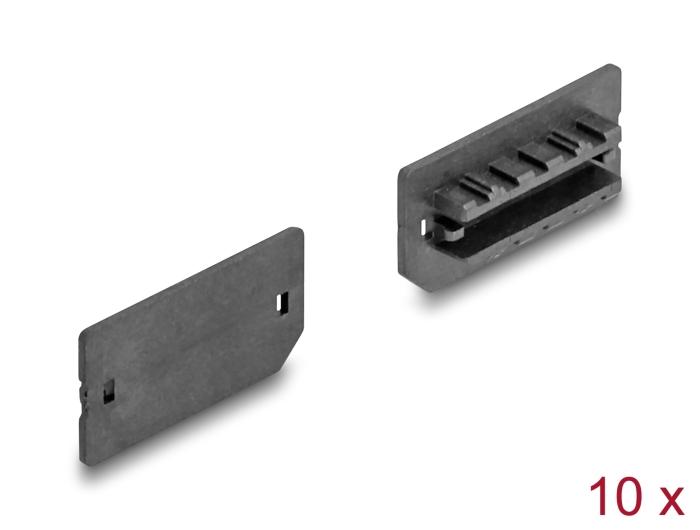 Delock Stofkap voor USB Type-E Key A of Key B connector 10 stuks zwart