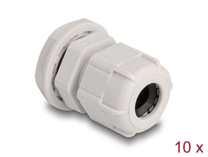 Delock Kabelwartel M16 10 stuks grijs