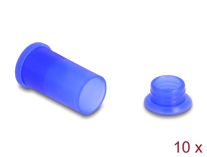Delock DL4 Stofkap voor stekkers en connectoren, siliconen, 2-delig, blauw 10