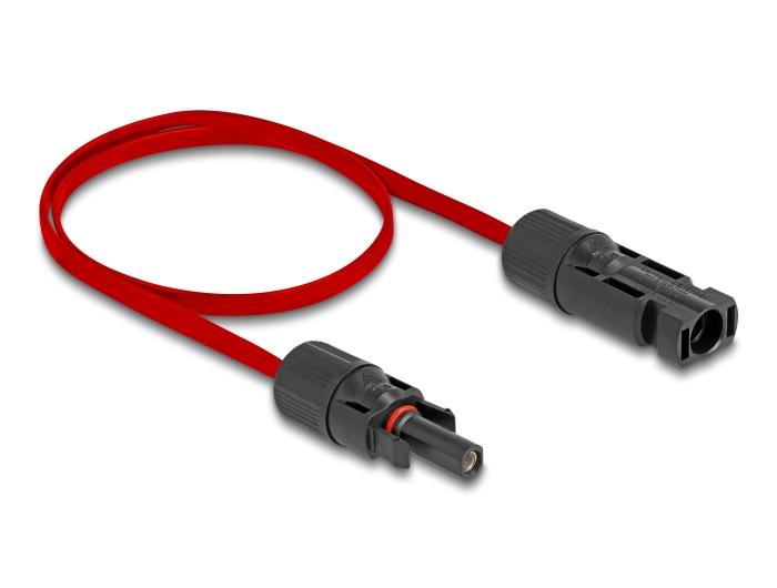 Delock DL4 Solar Flachbandkabel Stekker naar Stekker 60 cm rood