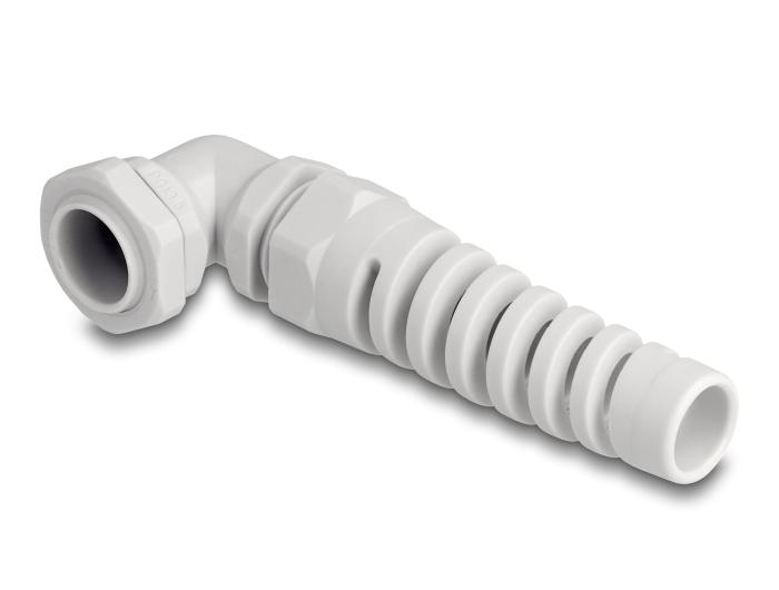 Delock Kabelwartel met trekontlasting 90 gehoekte PG13,5 grijs