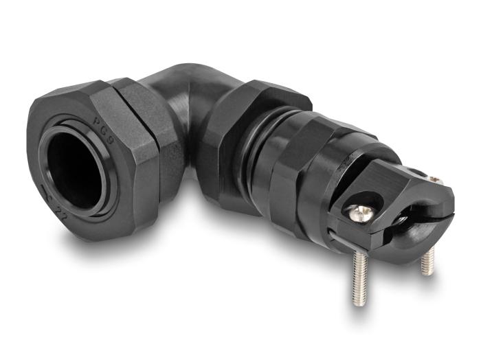 Delock Kabelwartel met trekontlasting en buigbescherming 90 gewinkeld