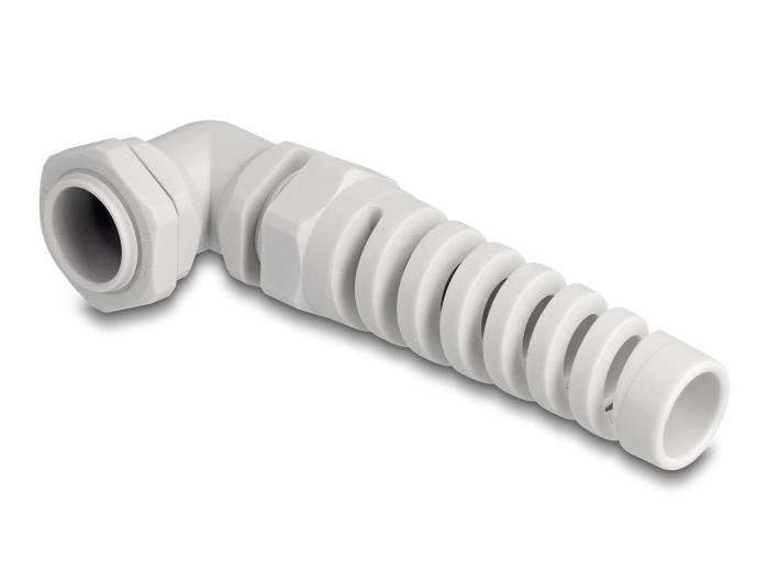 Delock Kabelwartel met trekontlasting 90 gehoekte PG16 grijs