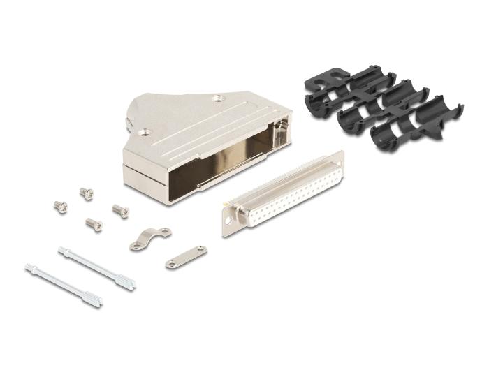 Delock Sub-D Stekkerbehuizing 37-polig van metaal inclusief stekkerconnector