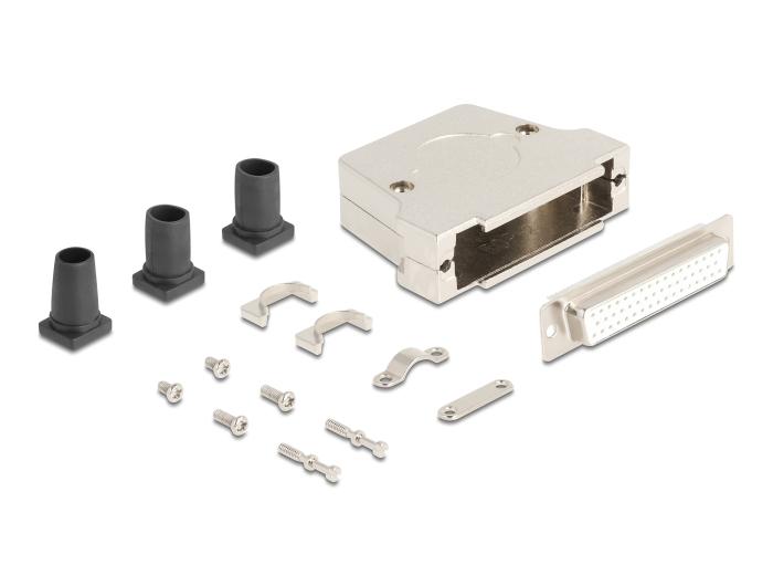 Delock Sub-D Stekkerbehuizing 50-pins van metaal inclusief stekkerconnector